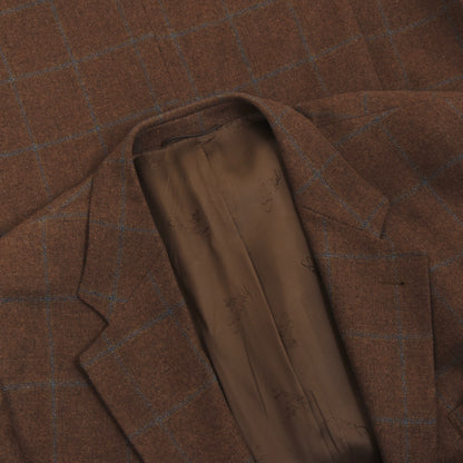 Scabal Windowpane Jacket Size 110 - Rust