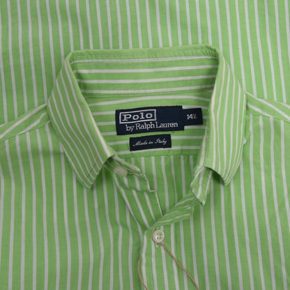 Polo Ralph Lauren Made in Italy Hemd Größe 14,5 - Grüner Streifen