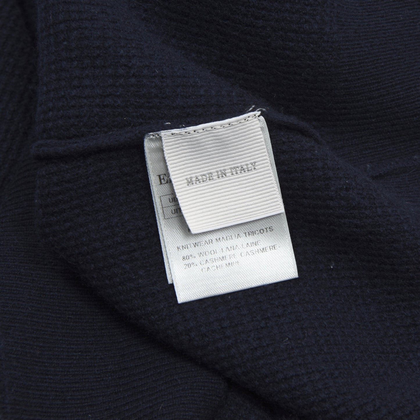 Ermenegildo Zegna Woll-Kaschmir-Pullover Größe 52 - Marineblau