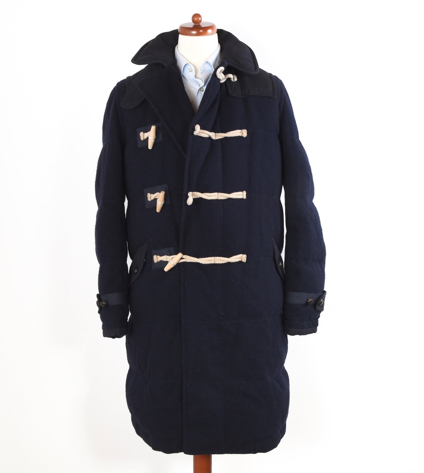 Junya Watanabe Comme des Garçons Man Devetica Wool Down Coat Size L - Navy