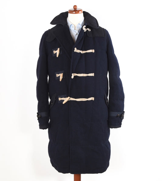 Junya Watanabe Comme des Garçons Herren Devetica Woll-Daunenmantel Größe L - Navy