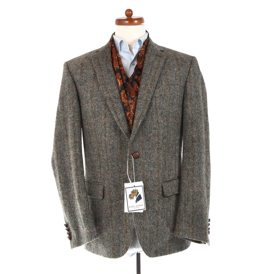 Harris Tweed Jacket Size 48 - Brown Herringbone
