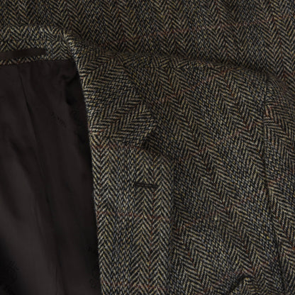 Harris Tweed Sakko, Größe 48 - Braun Fischgrätmuster