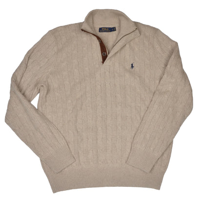 Polo Ralph Lauren 100% Tussah Silk Pullover Size L - Beige/Sand