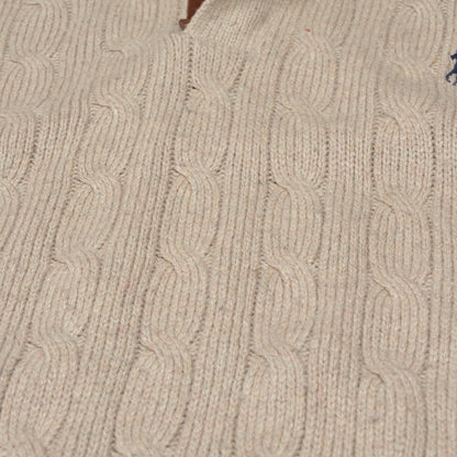 Polo Ralph Lauren 100% Tussah Silk Pullover Size L - Beige/Sand