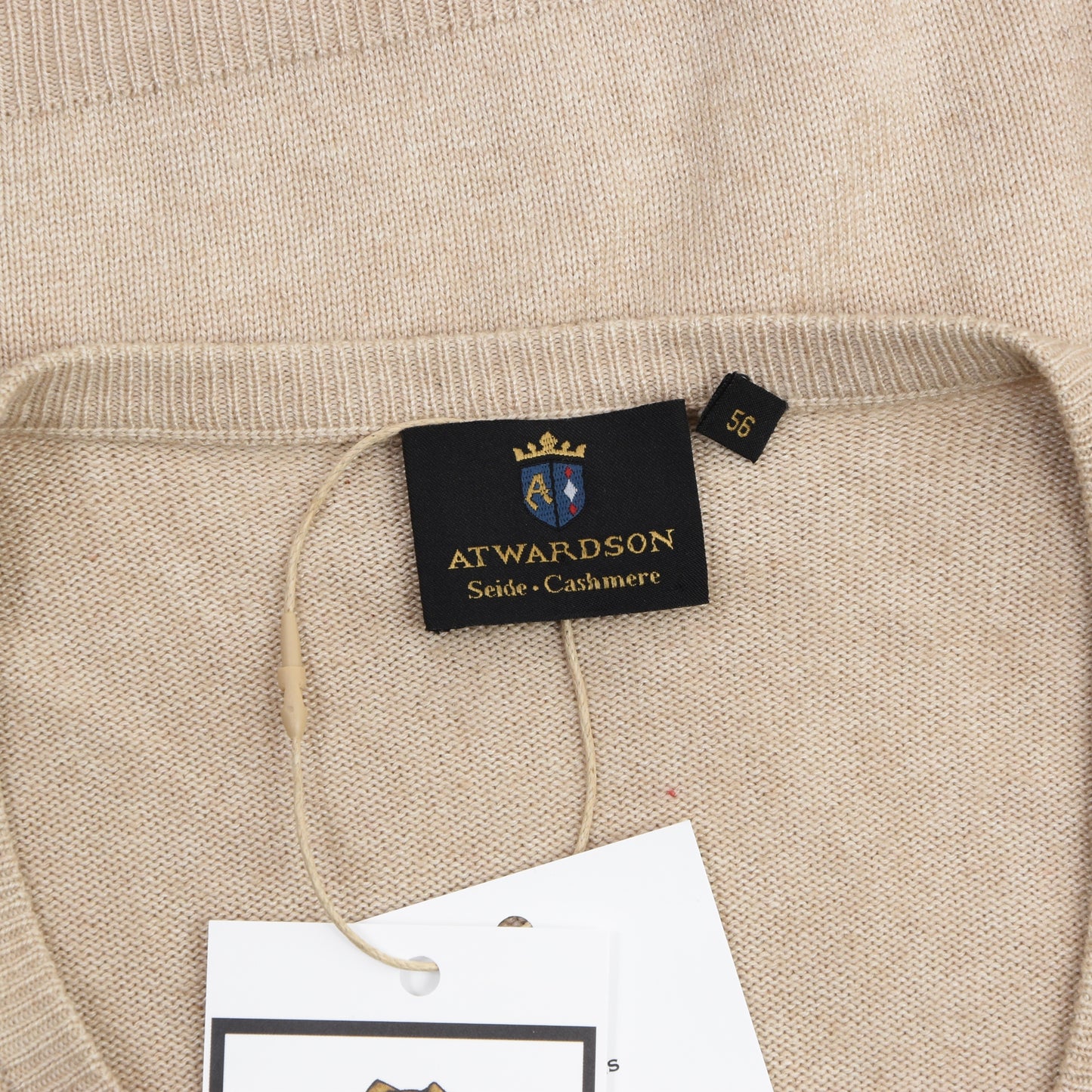 Atwardson Sweater 60% Silk 40% Cashmere Size 56 - Beige/Sand