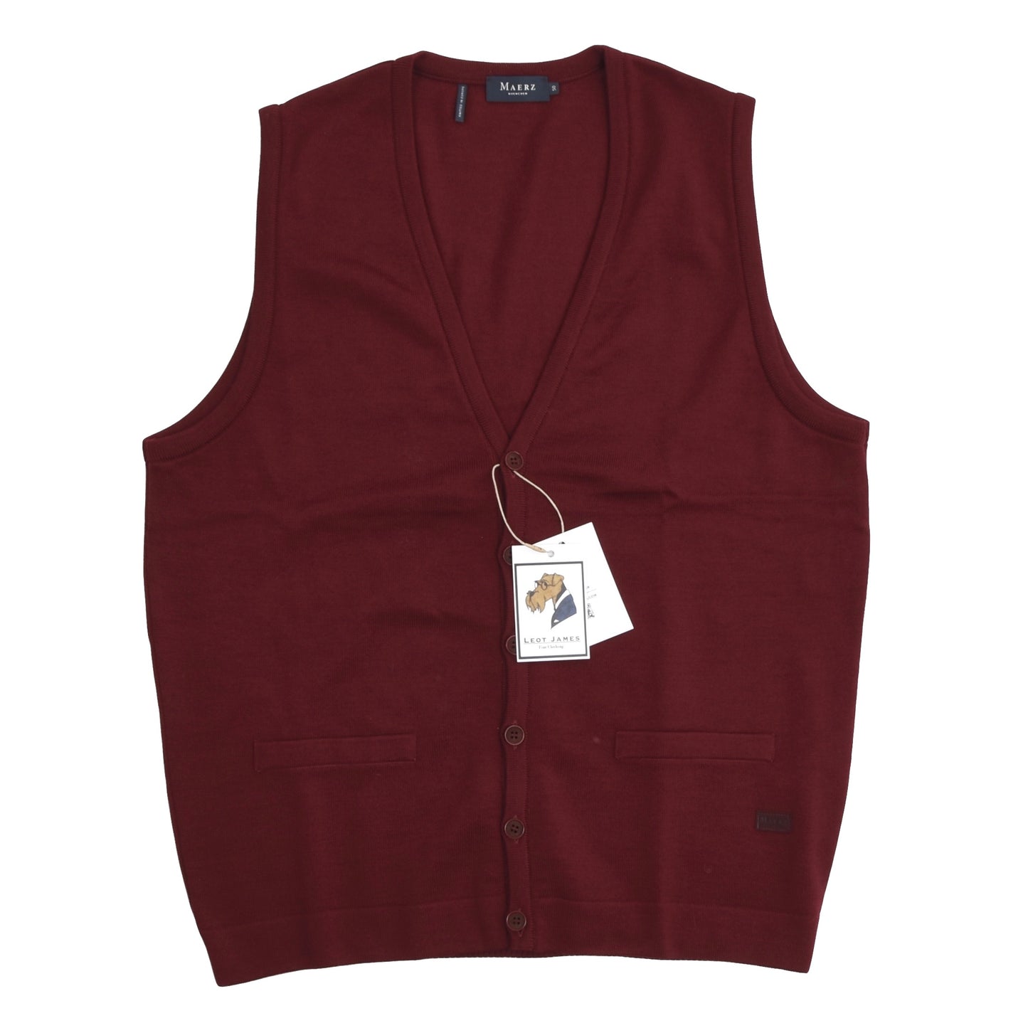 März/Maerz Wool Sweater Vest/Waistcoat Size 50  - Burgundy