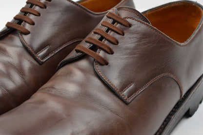 László Vass Plain Toe Blucher Shoes Size 40.5 - Brown