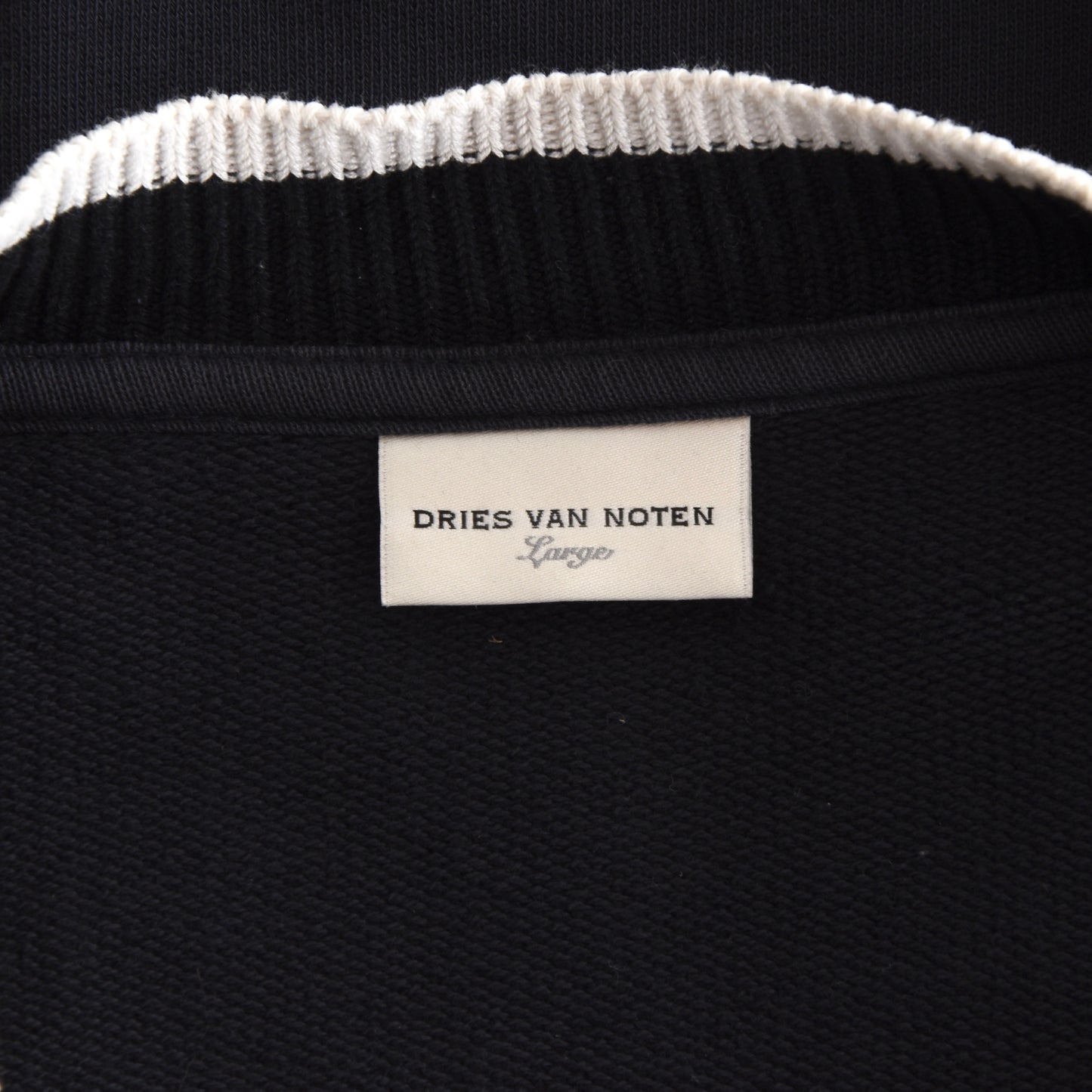 Dries Van Note Varsity Style Jacke Größe L – Marineblau