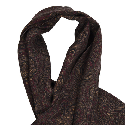 Anonymous Silk Dress Scarf - Burgundy Paisley