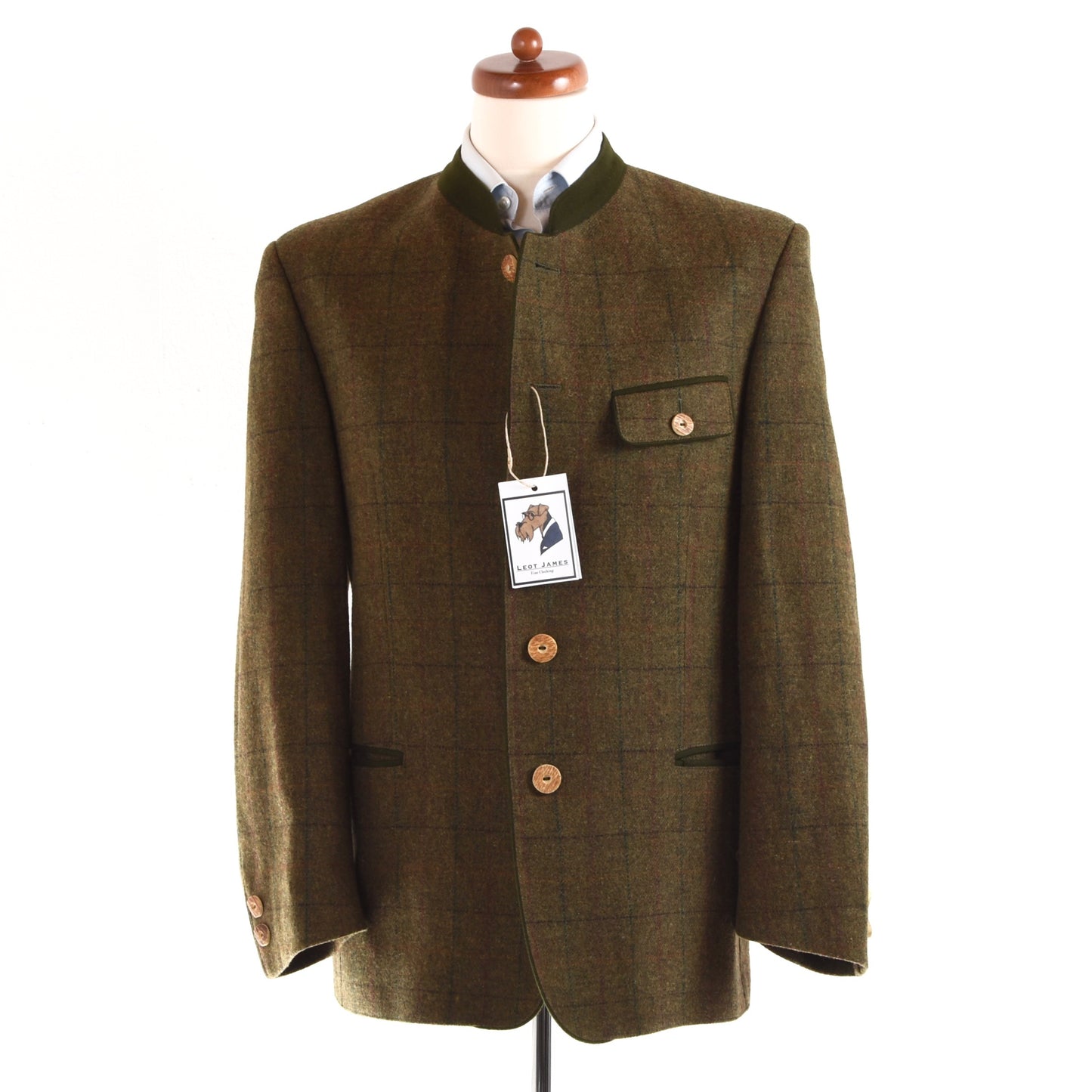Allwerk Tweed Janker/Jacket Size 48 - Green Windowpane
