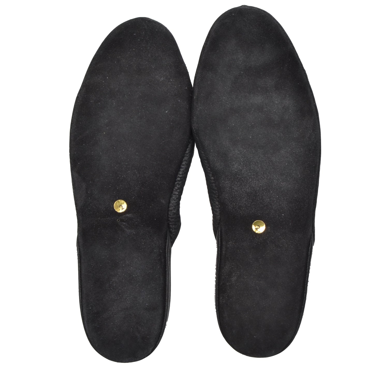 Vintage Leather Travel Slippers by Cigno Nero - Black
