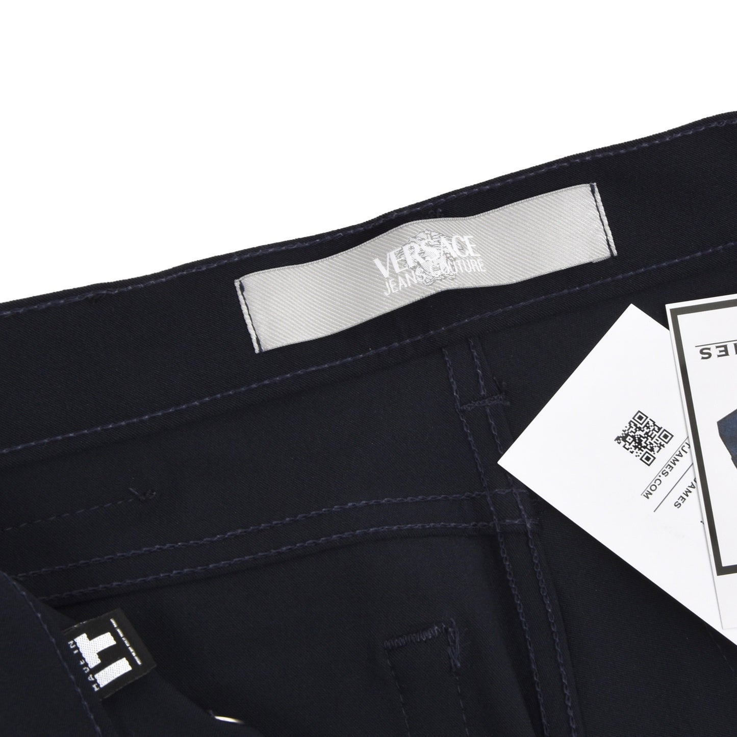 Versace Jeans Couture Stretch-Nylonhose Größe 30 44 - Mitternachtsblau