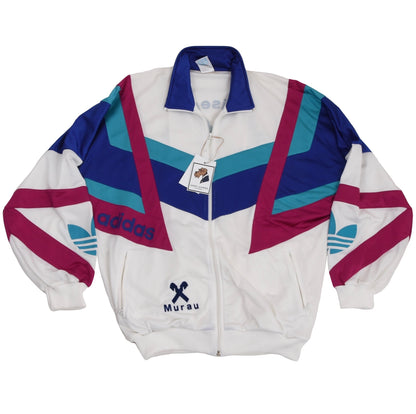 Vintage 90er Jahre Adidas Trainingsanzug Größe D5 - blau, weiß, Fuchsia