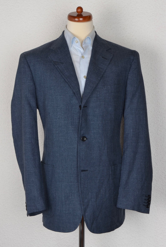 Boggi Milano Wool/Silk/Linen Jacket Size 54 - Blue