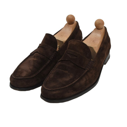 Tod's Suede Loafer Shoes Size 8 1/2 - Chocolate Brown