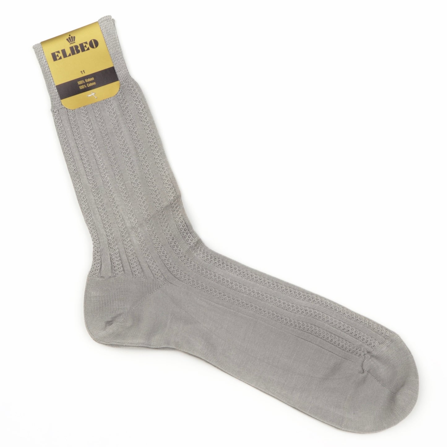 NOS Elbeo Cotton Socks Size 11  - Light Grey