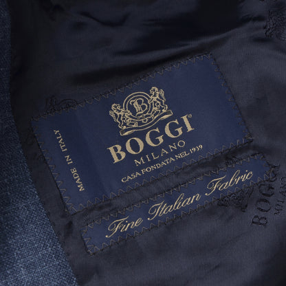 Boggi Milano Wool/Silk/Linen Jacket Size 54 - Blue