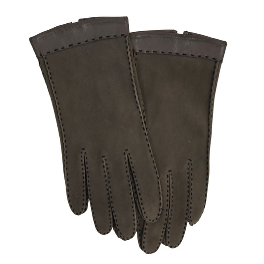 Doeskin Leather Gloves Size 8 1/4 - Grey