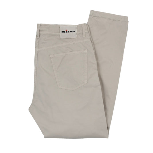 Kiton Napoli Cotton Pants Size 36 - Tan