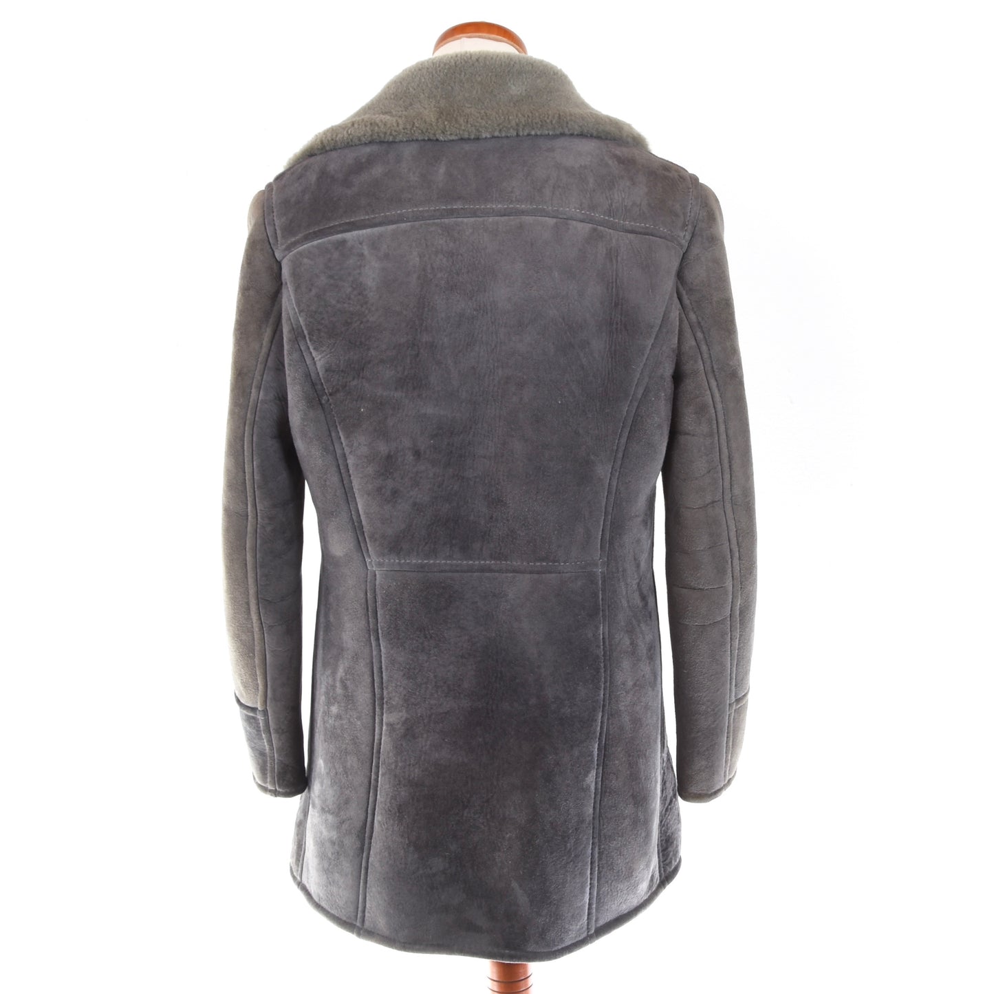 Saint Arnaval Paris Shearling Coat Size 48 - Grey