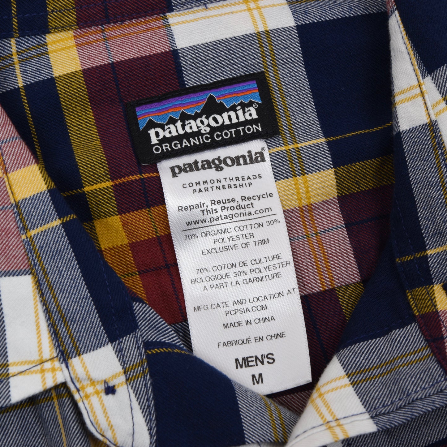 Patagonia Organic Cotton Blend Shirt Size M - Plaid