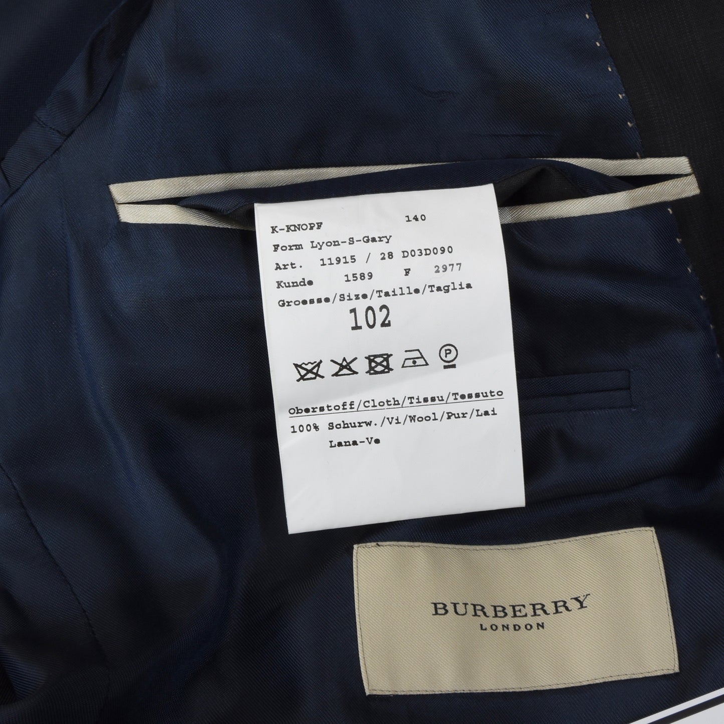 Burberry London Wolljacke Größe 102