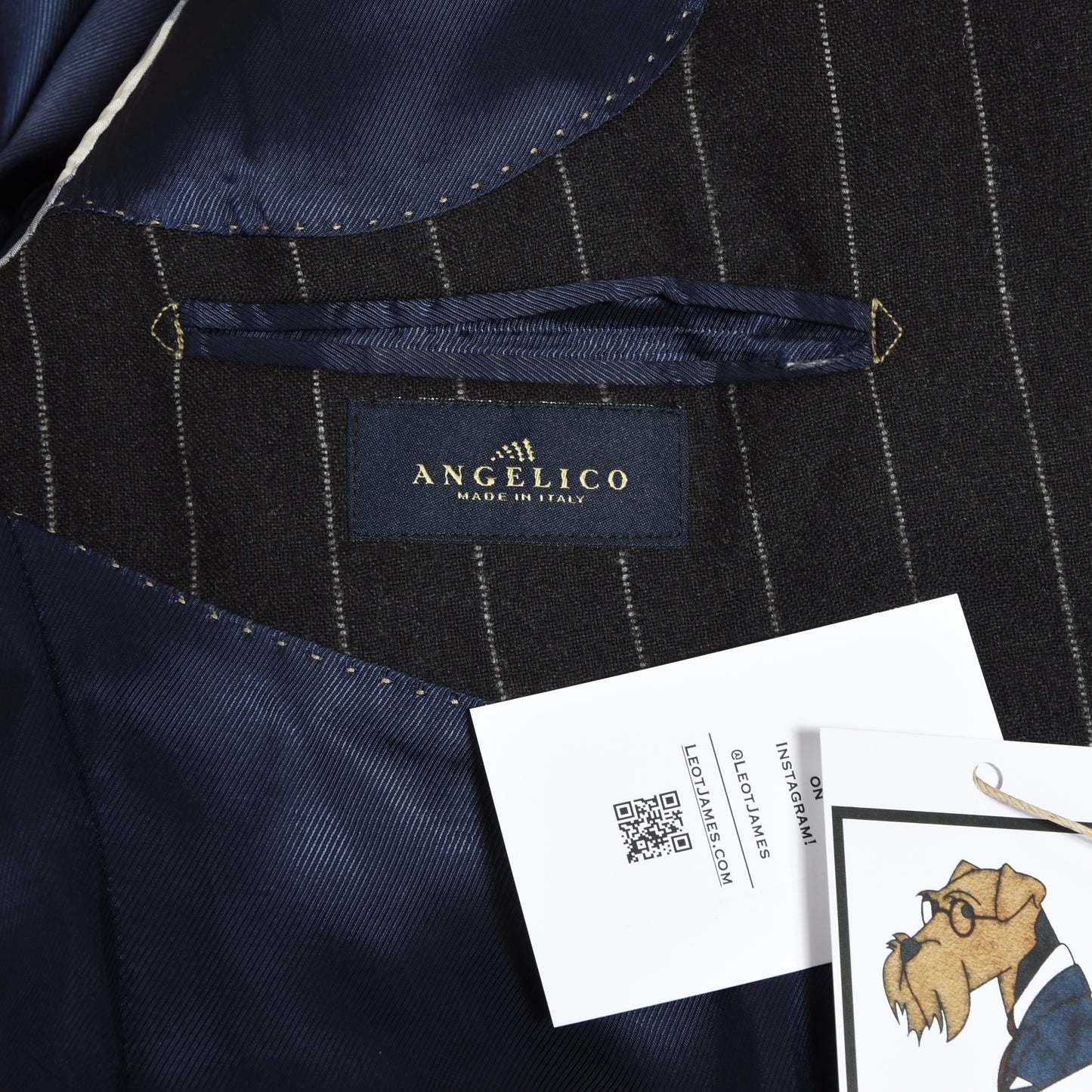 Angelico x Tagliatore Anzug aus Wollflanell Größe 48 Slim - Anthrazit