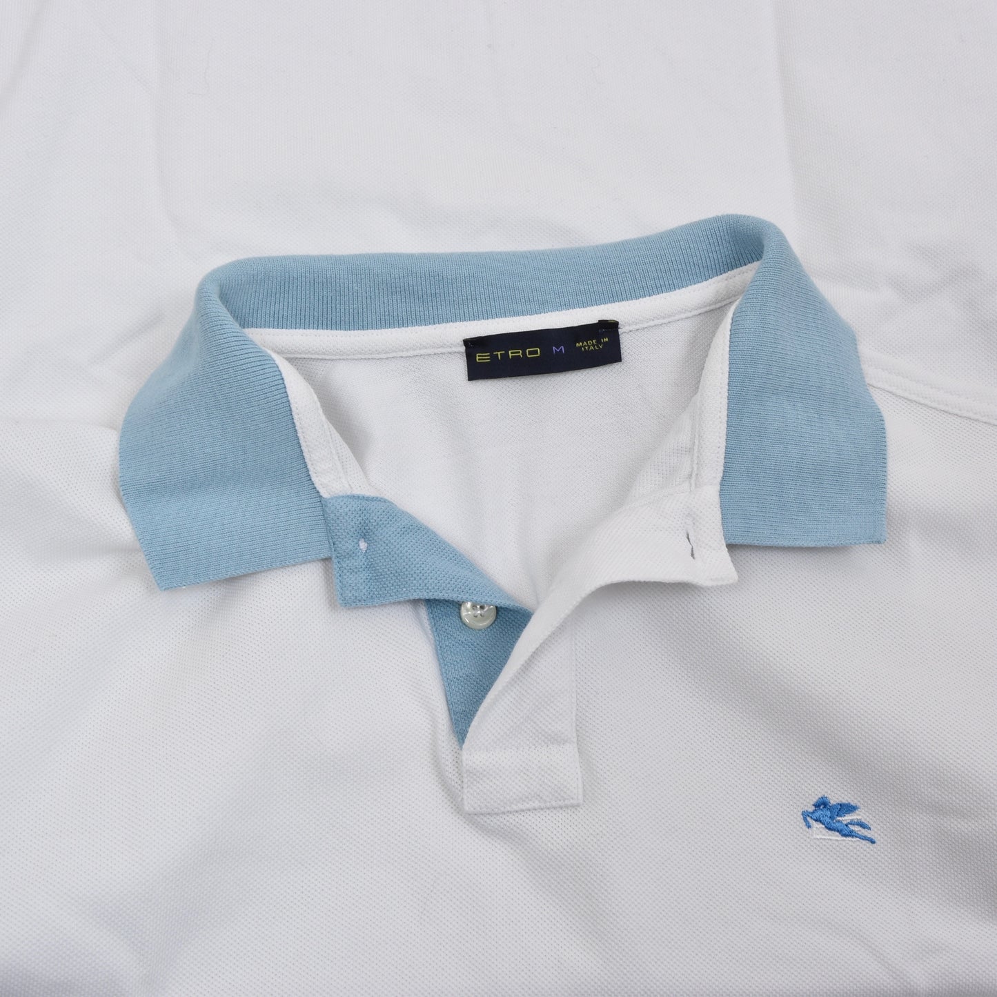 Etro Milano Poloshirt Slim Größe M - Weiß