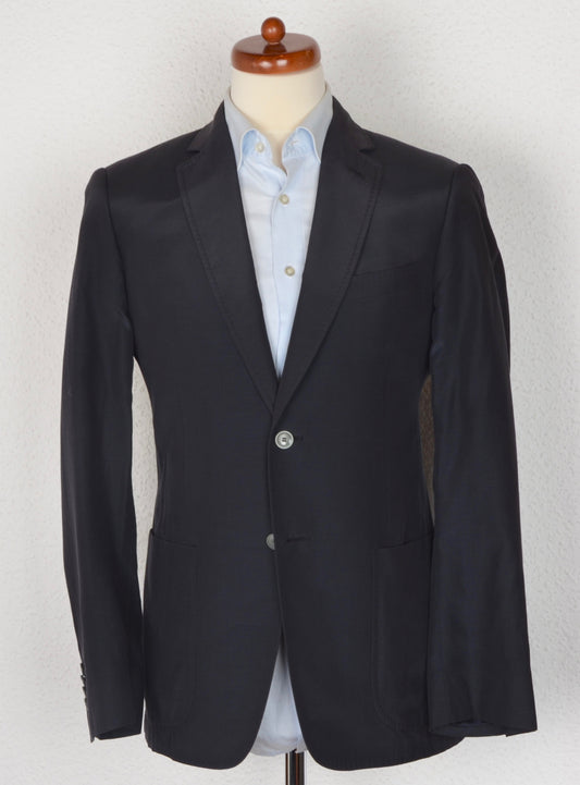 Pal Zileri Silk/Cotton Jacket Size 48 - Navy