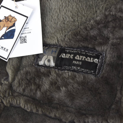 Saint Arnaval Paris Shearling Coat Size 48 - Grey