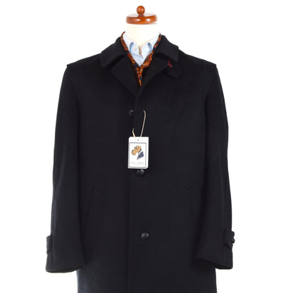 Steinbock Wool Overcoat Size 46 - Navy Blue