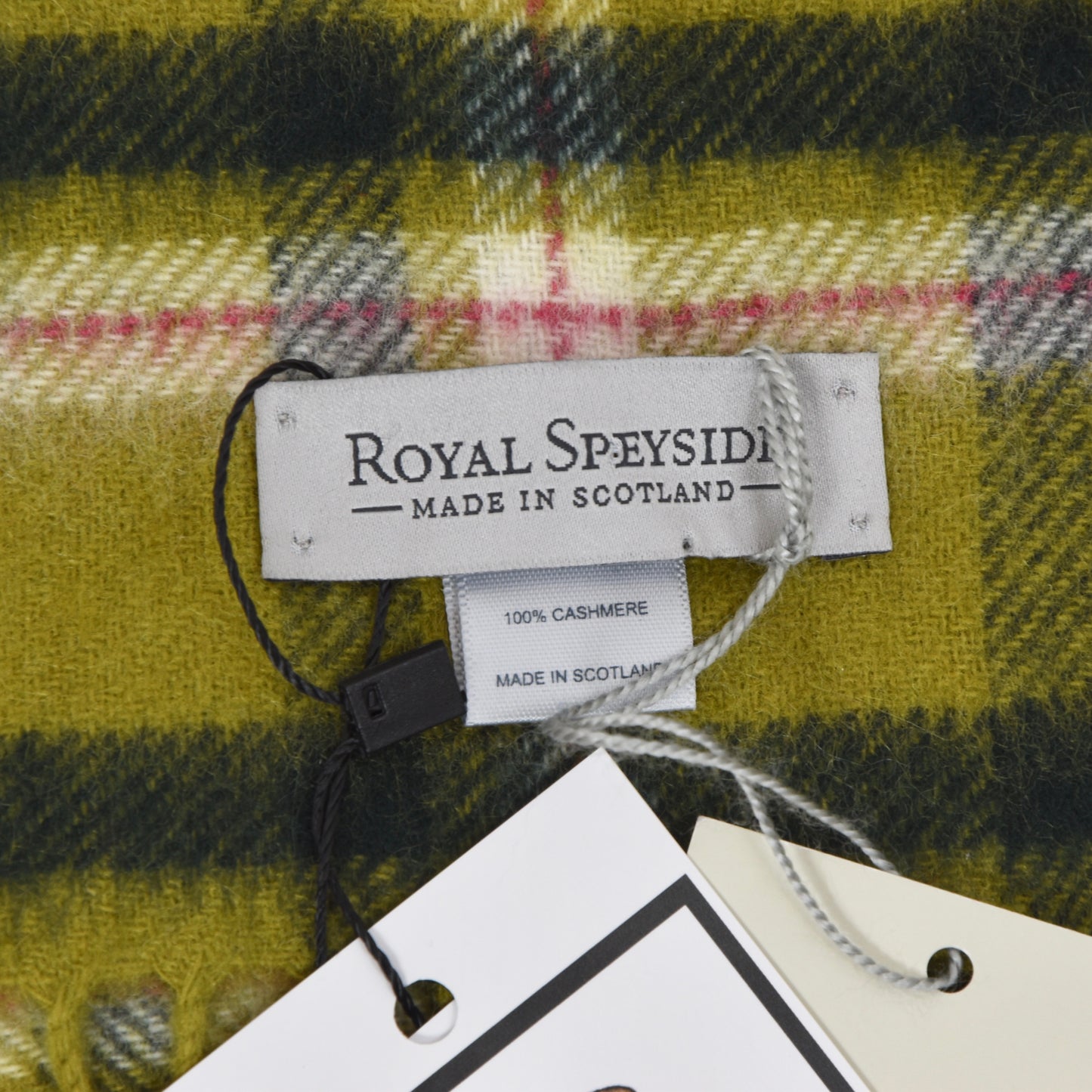 Royal Speyside Schal aus 100 % Kaschmir – grün kariert