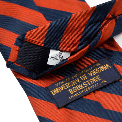Brooks Brothers University of Virginia Silk Tie - Orange & Blue