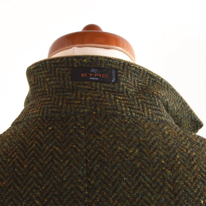 Etro Milano Tweed Jacke Größe 52 - Grün