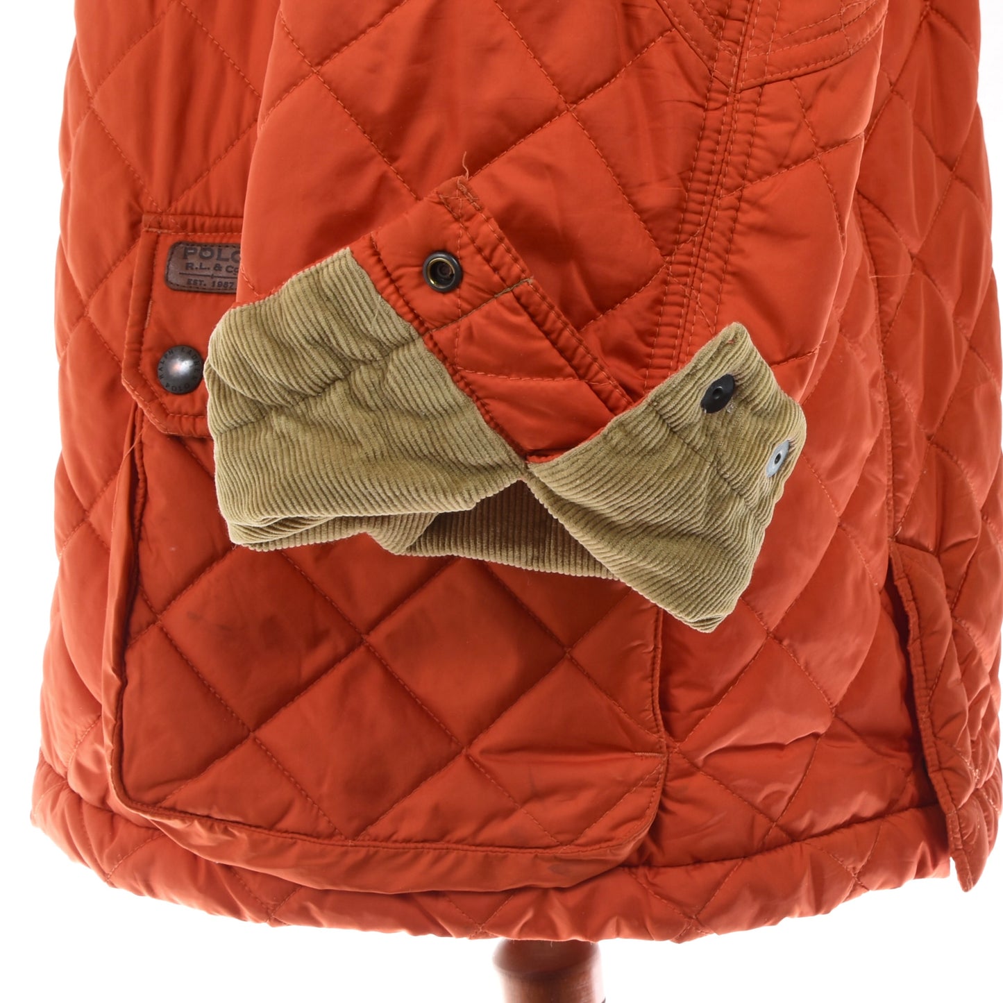 Polo Ralph Lauren Quilted Jacket Size L - Orange