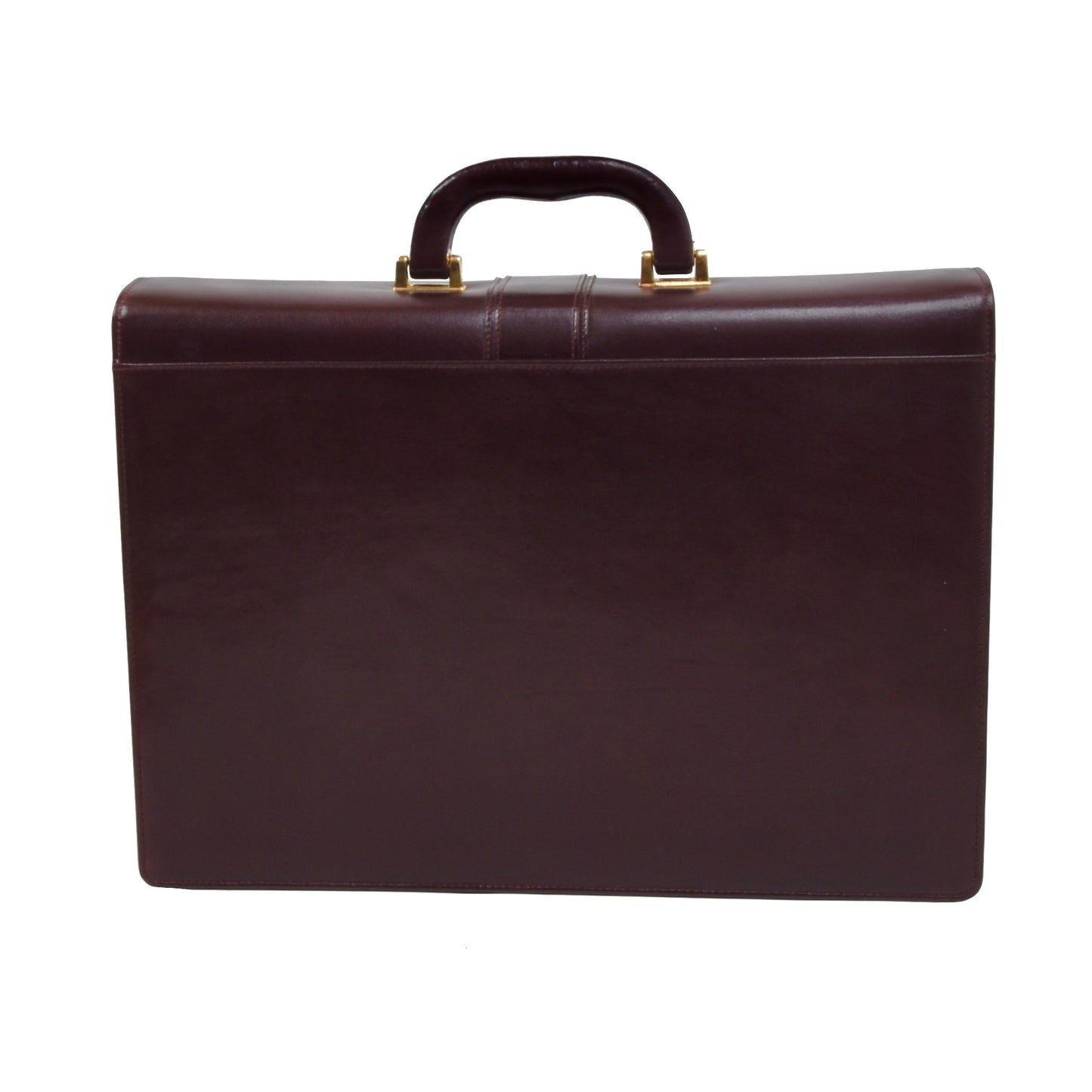 Pierre Waldon Leather Briefcase - Burgundy