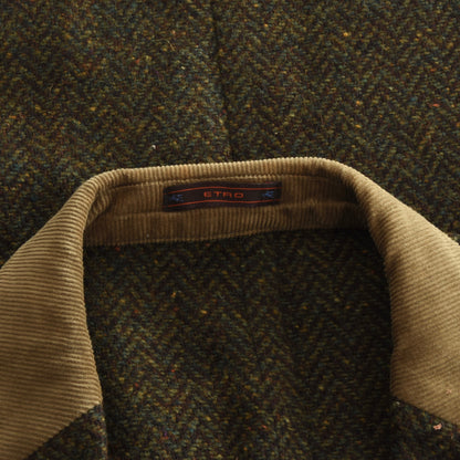 Etro Milano Tweed Jacke Größe 52 - Grün