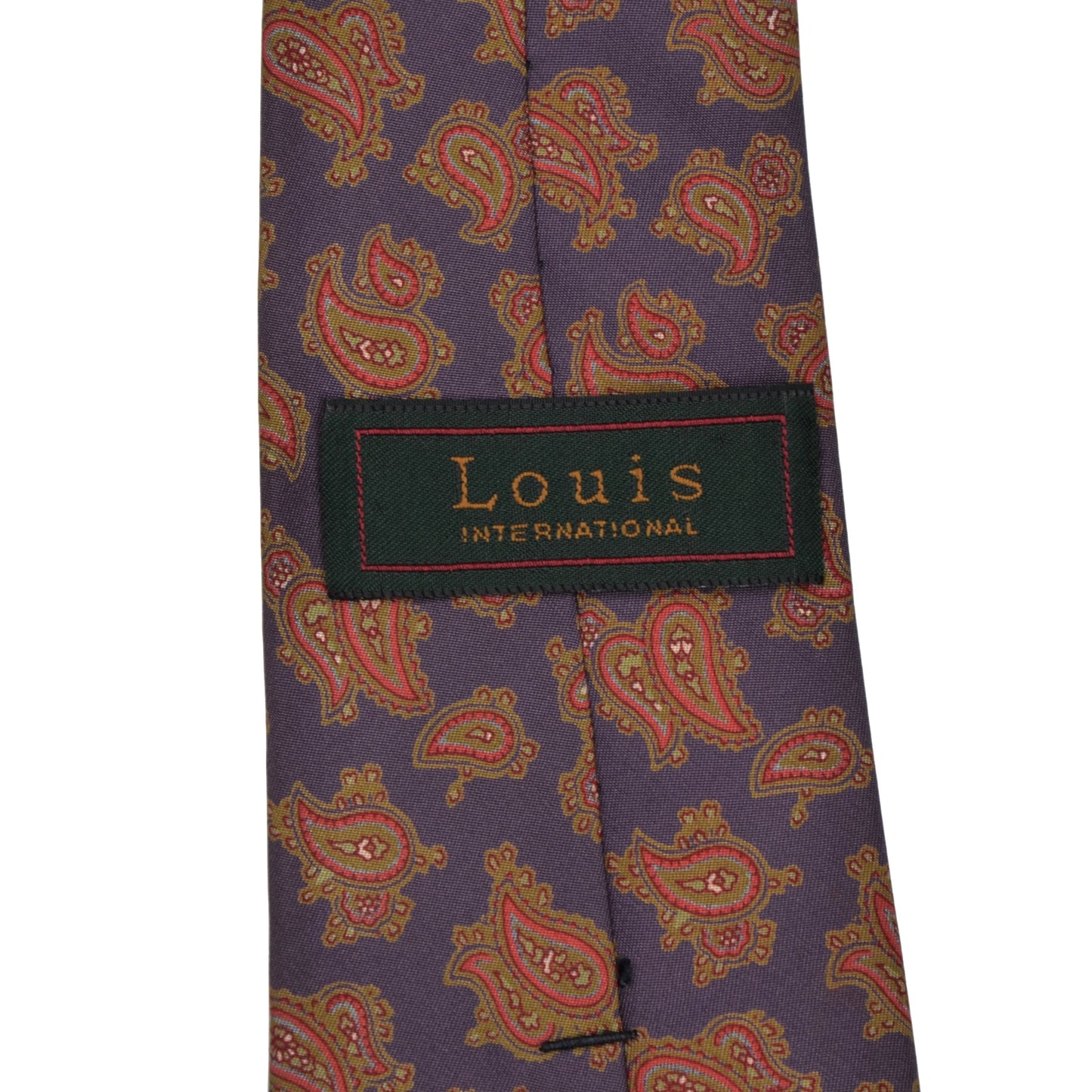 Louis Boston Paisley Silk Tie - Purple