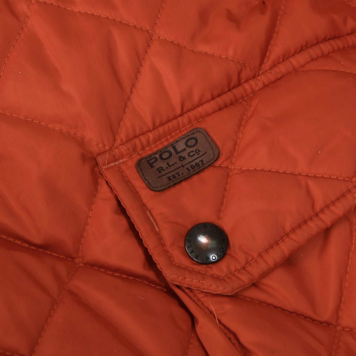 Polo Ralph Lauren Quilted Jacket Size L - Orange