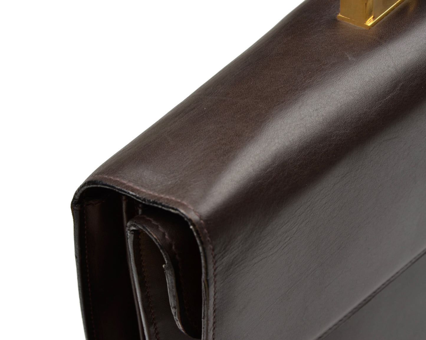 Mädler Elegante Aktentasche aus Leder - Schokoladenbraun