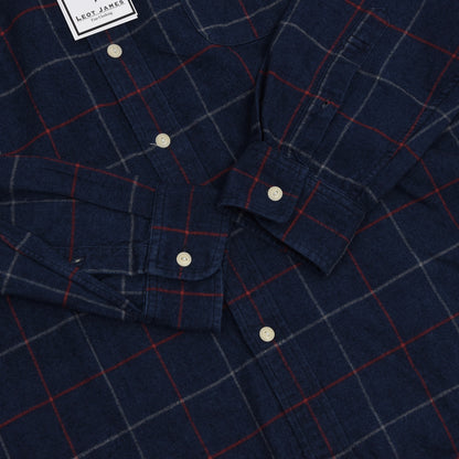 The Hill-Side Flannel Shirt Size XL - Navy Blue
