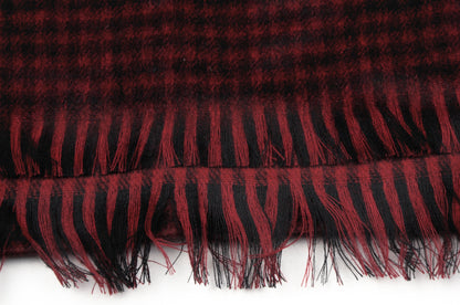 Wool & Cashmere Plaid Scarf by Harrisons - Black & Red