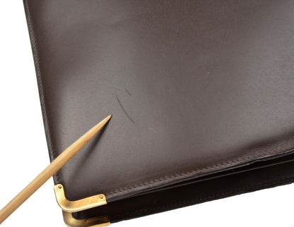 Mädler Elegant Leather Briefcase - Chocolate Brown