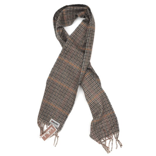 Cashmere Plaid Scarf by Bleyle - Grey & Brown