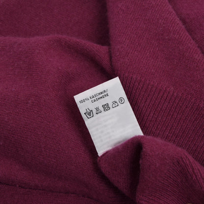 2x Tom Rusborg 100% Cashmere Sweaters Size L XL - Wine/Fuchsia