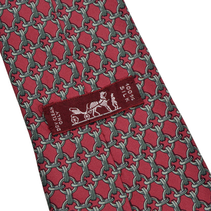 Hermès Paris Silk Tie 59 EA - Red