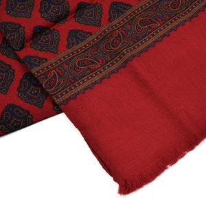 Paisley-Kleiderschal aus Wolle und Seide - Rot