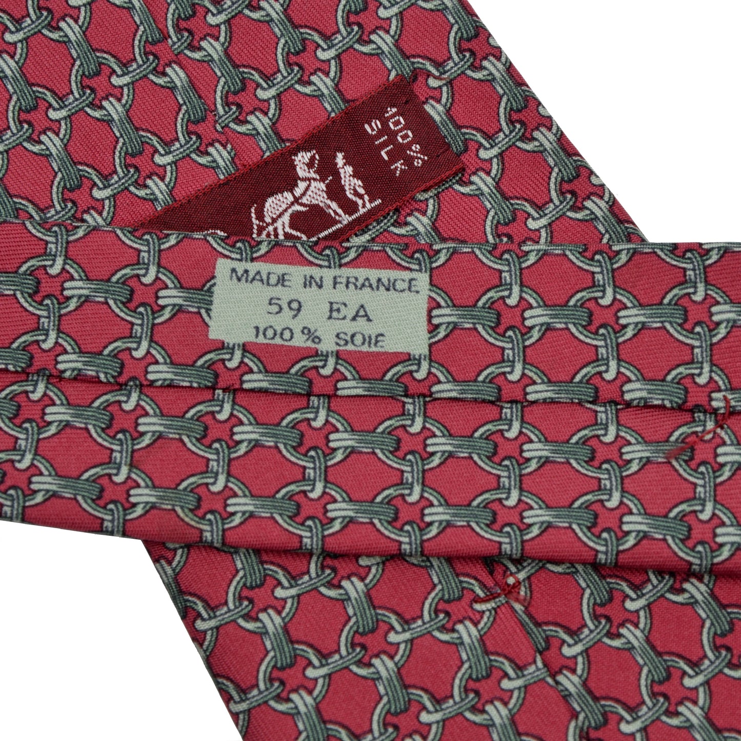 Hermès Paris Silk Tie 59 EA - Red