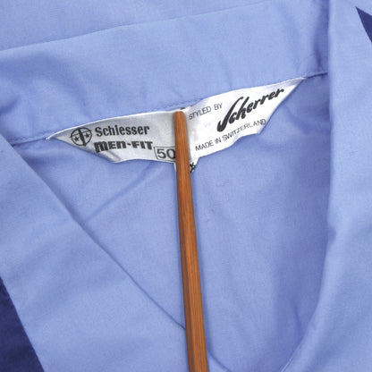 Vintage Schießer Men Swiss Made Cotton Pyjamas Size 50 - Blue
